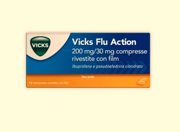 042499032-VICKS FLU ACTION*12CPR200+30MG