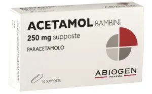 ACETAMOL*NIPIO 10 SUP 250 MG