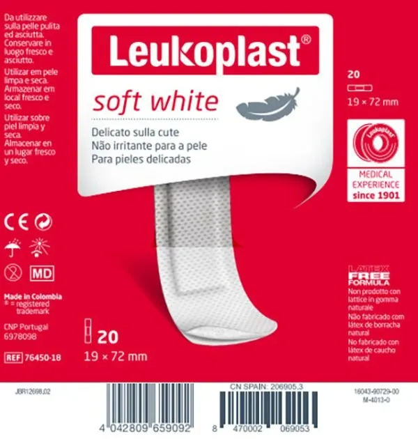 978502918-LEUKOPLAST SOFT WHITE72X19 20P