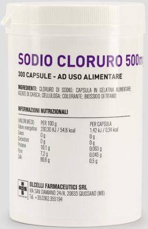 979383748-SODIO CLORURO 300CPS 500MG OLCEL