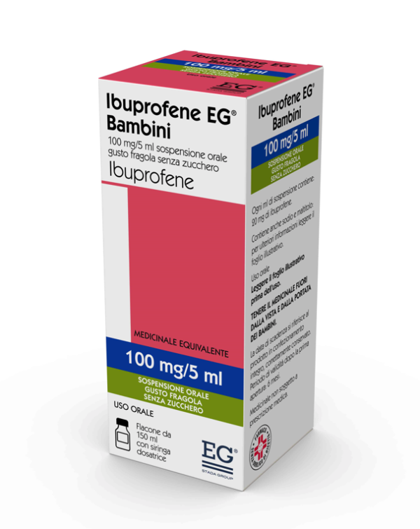 042143014-IBUPROFENE EG*FL 150ML FRAGOLA