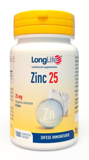 933784783-LONGLIFE ZINC 25MG 100CPR
