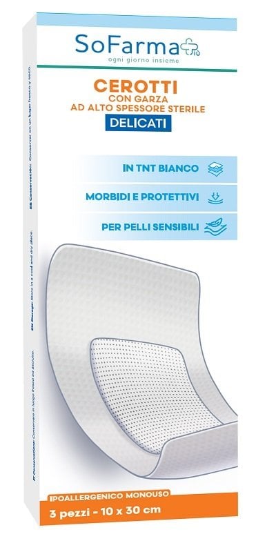 990102319-CEROTTO DELICATO 10X20 3P SF+