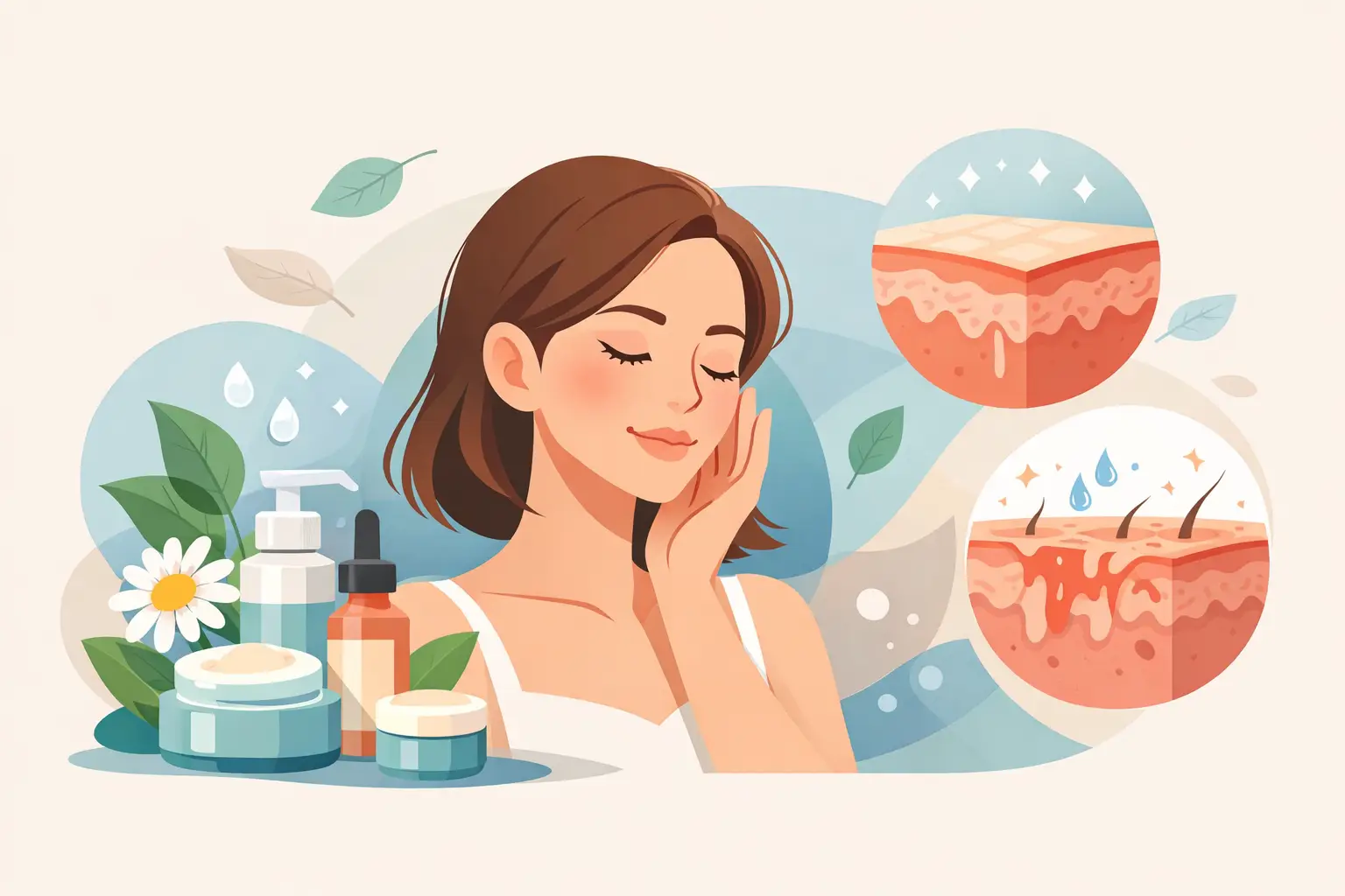 Cosmesi per pelle sensibile senza irritazioni
