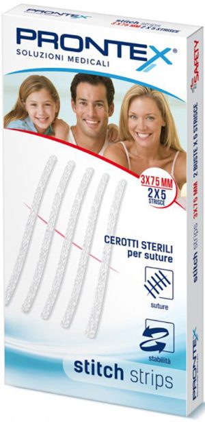 941999144-PRONTEX STITCH STRIPS 3X75 10P