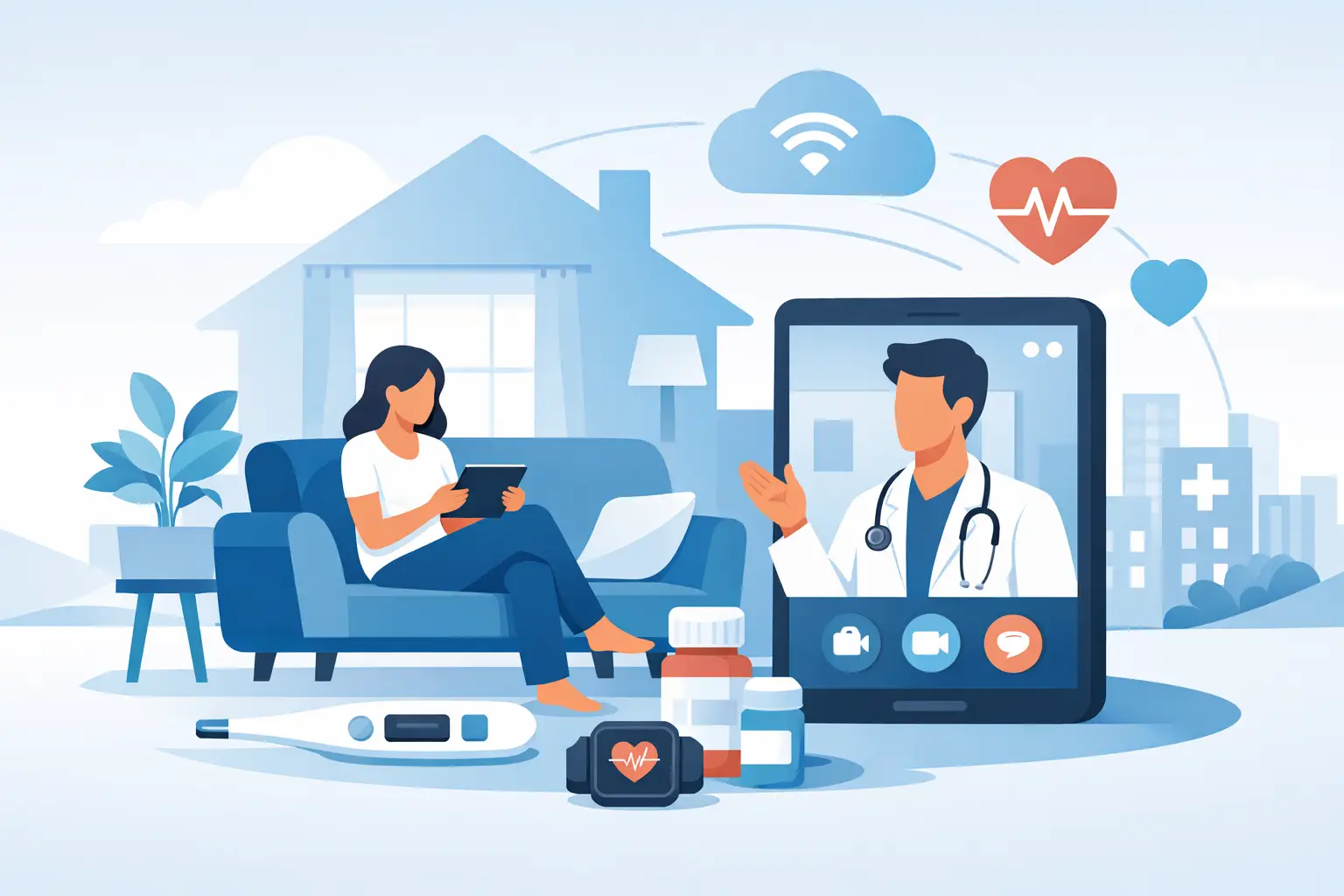 Telemedicina domiciliare: cure senza spostamenti