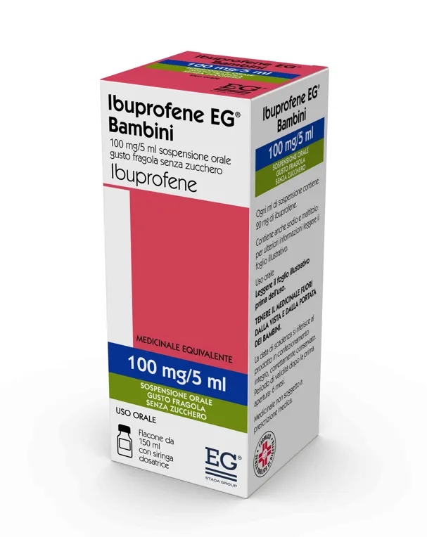042143014-IBUPROFENE EG*FL 150ML FRAGOLA