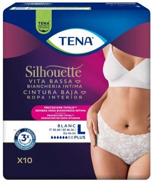 986860601-TENA SILHOUETTE P WHITE L 10PZ