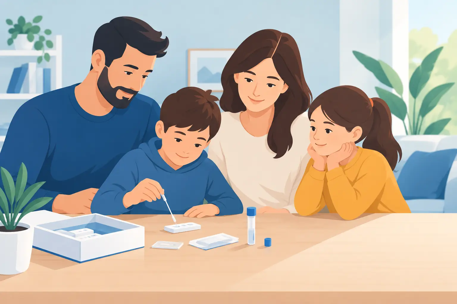 Kit di autocontrollo a casa per la famiglia