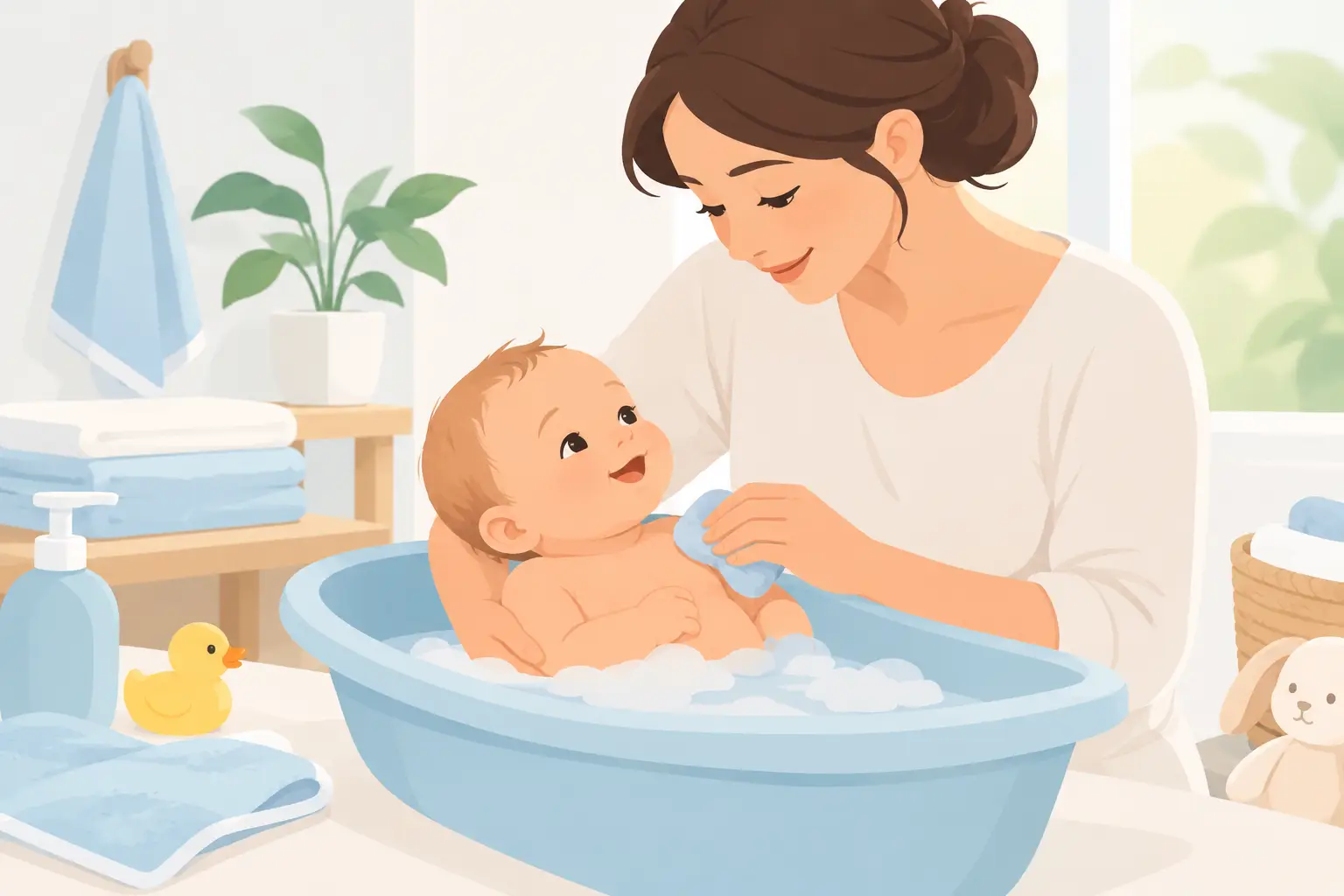 Pelle del neonato: bagnetto delicato ogni giorno